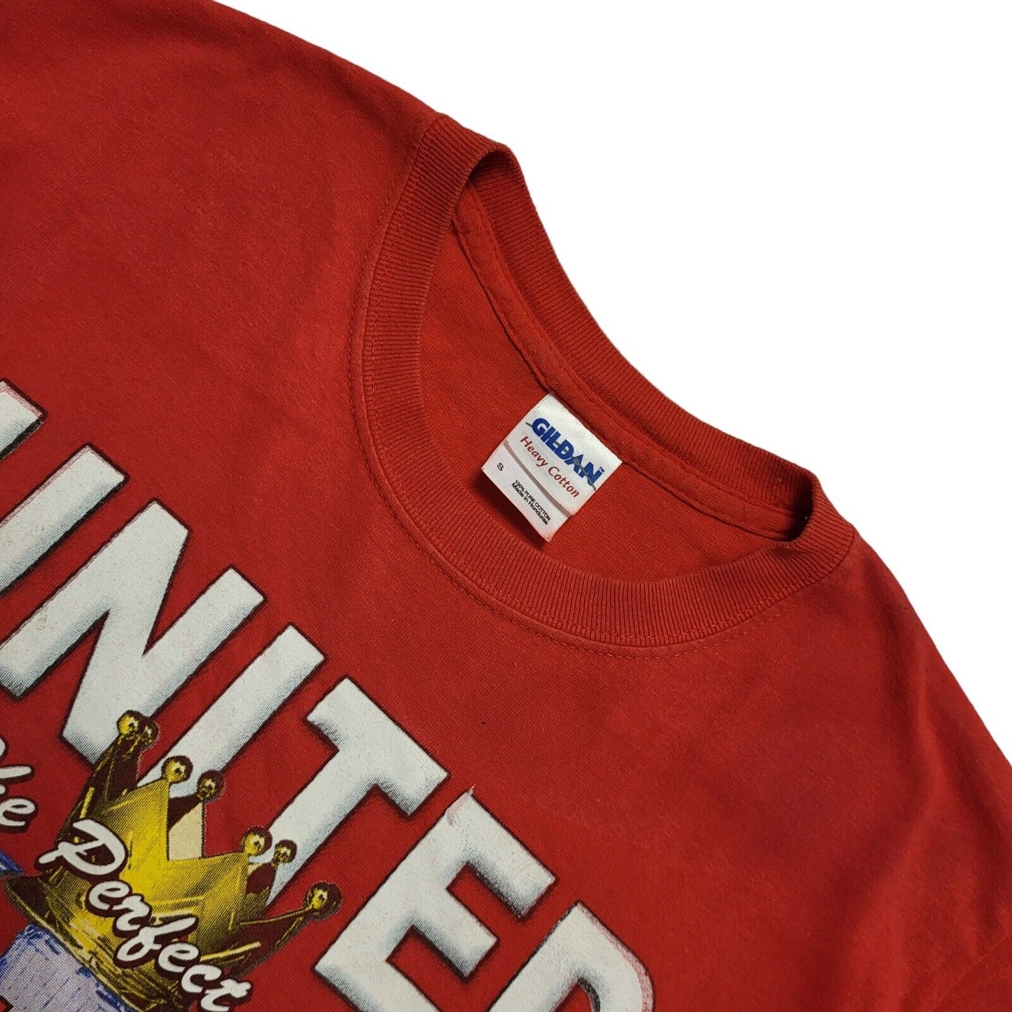 Vintage Y2K Manchester United Champions 2008 Red  T-Shirt Mens Size S
