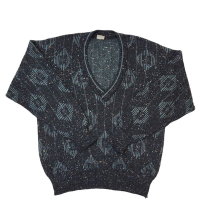 Jufi 80s Vintage V-Neck Jumper Men's Size Large
