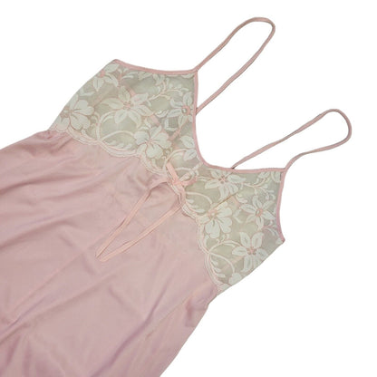 Vintage 90s Pink Sleeveless Night Dress Uk Women's Size 16