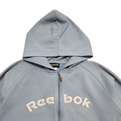 Reebok Light Blue Zipped Sweatshirt Hoodie Uk Women's Size 14