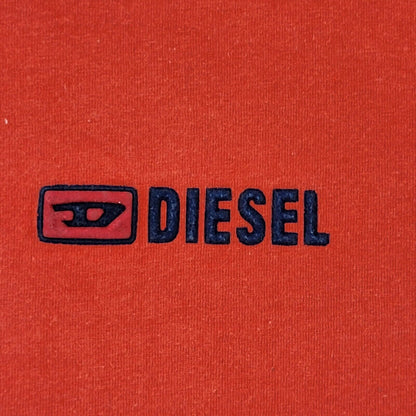 Diesel 90s Vintage Red Crew Neck T-Shirt Men's Size Large