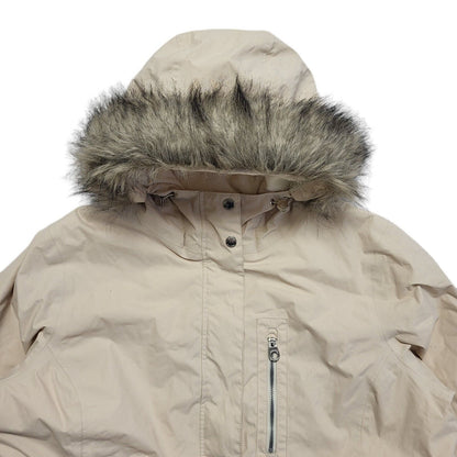 Regatta Hydrafort Beige Zip & Snap Hooded Coat Uk Women's Size 18