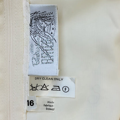 Berkertex 70s Vintage Cream 2 Piece Lace Dress & Jacket Women's Size 16