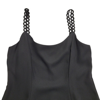 Vintage Bhs 90s Petites Black Fit & Flare Dress Womens BNWT  UK 16
