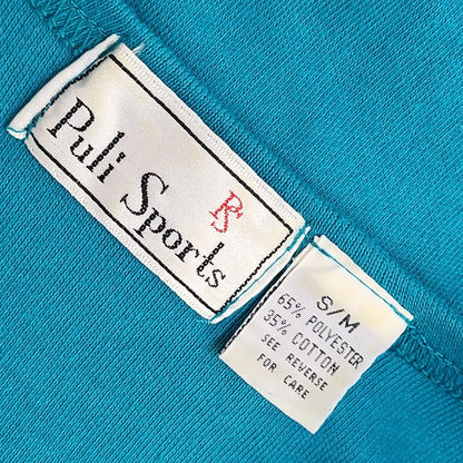 Puli Sports Blue 80s Vintage Tracksuit T-Shirt & Joggers Women's  S/M W26-28 L27