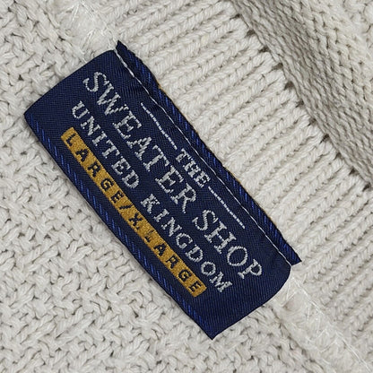 The Sweatershop Vintage 90's Beige Round Neck Jumper Mens UK L/XL
