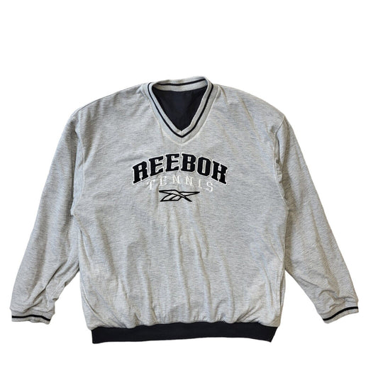 Reebok 90s Vintage Grey & Black Reversible Sports Top Men's Size XXL
