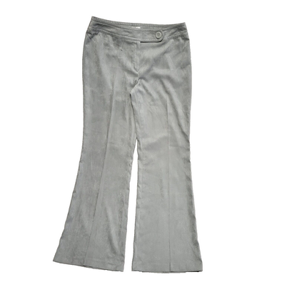 Next Vintage 90's Grey Bootcut Velvet Trousers Uk Women's 12 W30 L30