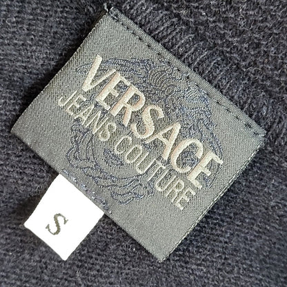 Versace Vintage 90's Navy Blue Wool Jumper UK Men's Size Small