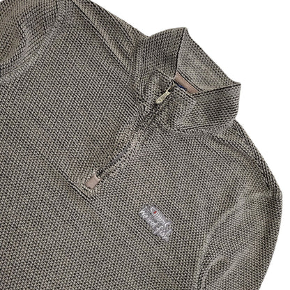 Weird Fish Grey Y2k 1/4 Zip Jumper Uk Men's Size XL