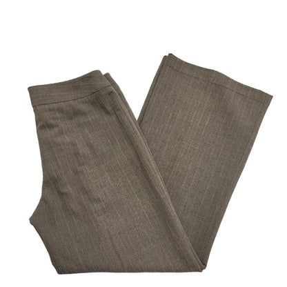 Next 90s Beige Wide Leg Dress Trousers Uk Women's 14 W32 L28