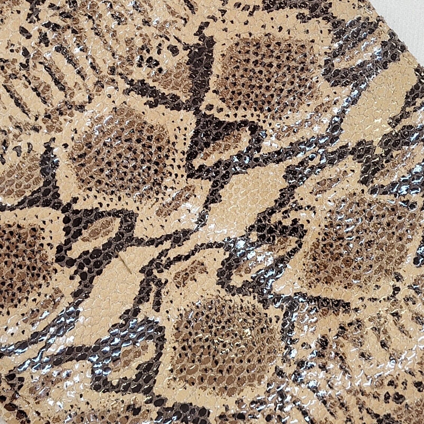 Next Brown Animal Print Leather Clasp Shoulder Bag Uk Women's Size 6" x 10"