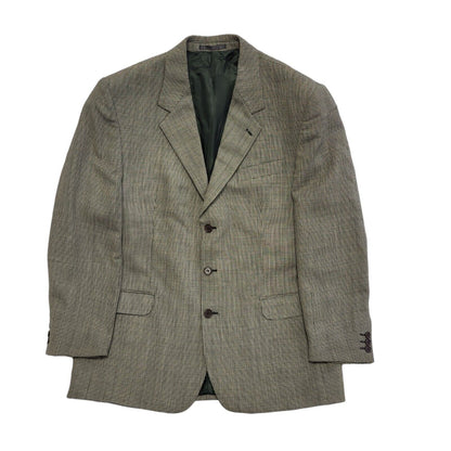 Next Vintage 80s Black/Grey Wool Suit Jacket Uk Men's Size XL 44"