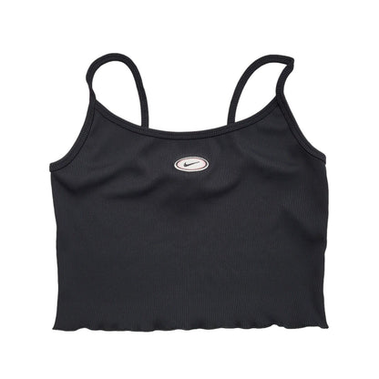 Nike Black Vintage Y2K Cropped Strap Vest Top Womens UK Size S