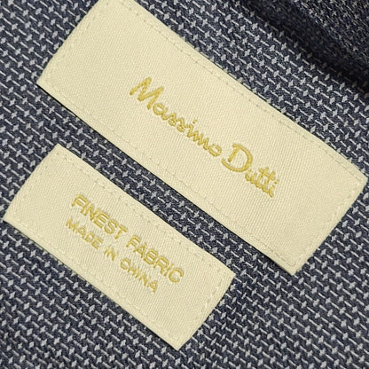 Massimo Dutti Y2K Blue Long Sleeve Formal Shirt Men's Size Large