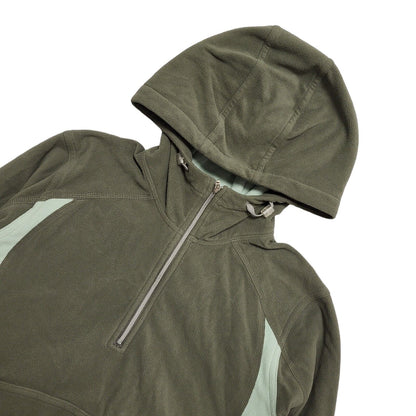 The North Face Hooded Green 1/4 Zip  Fleece Womens UK Medium