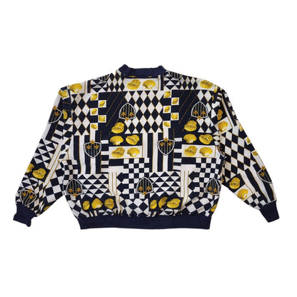 Notations 90s Vintage White, Black & Gold Sea Shell Jacket Women's Size 16-18