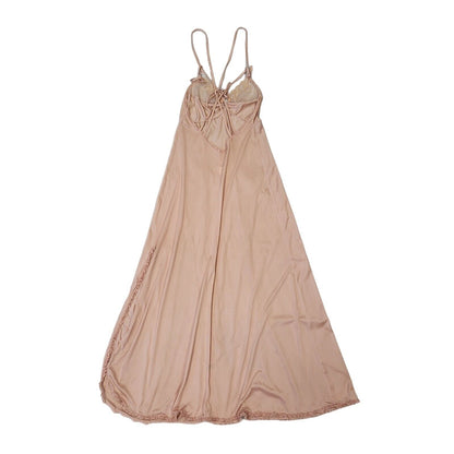 Vintage 90s Pink Sleeveless Nylon Night Dress Uk Women's Size 14