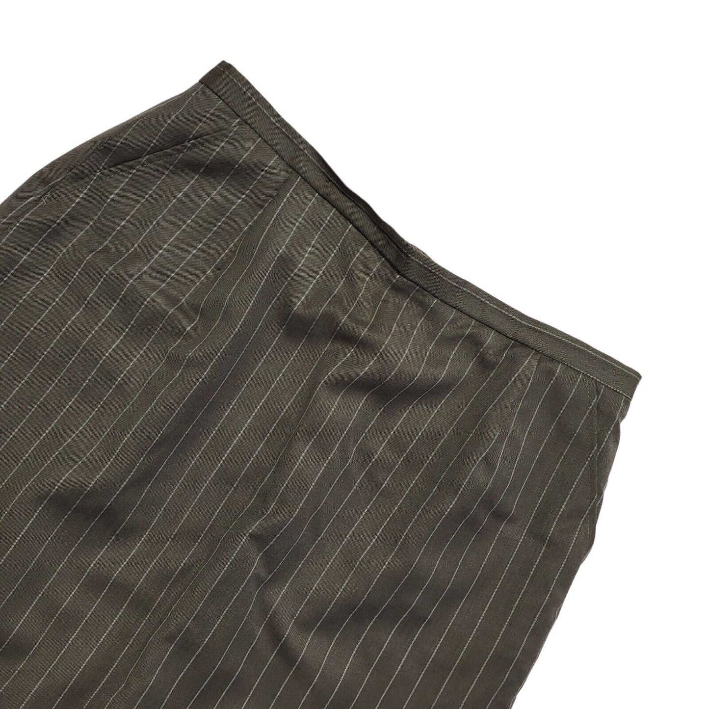 Austin Reed Vintage 90's Brown Striped Pencil Skirt Uk Women's Size 16 W34