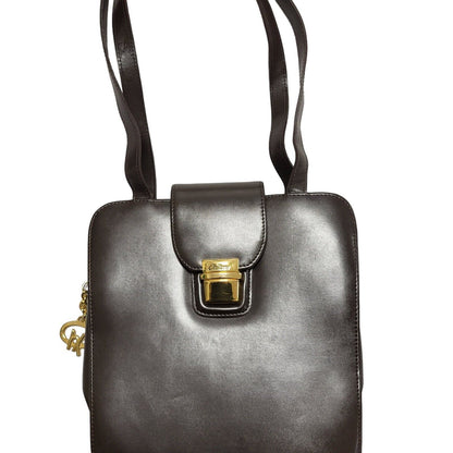 Chiltern Vintage Brown Leather Hand Bag / Shoulder Bag Uk Women's 10" x 9"