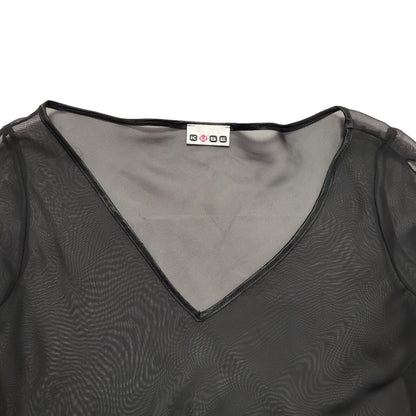 Kube Y2k Black 3/4 Sleeve Blouse Uk Women's size 12