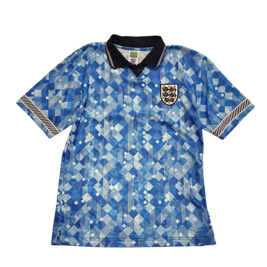 Score Draw Vintage 90s England Blue Football Shirt Uk Men's Size M