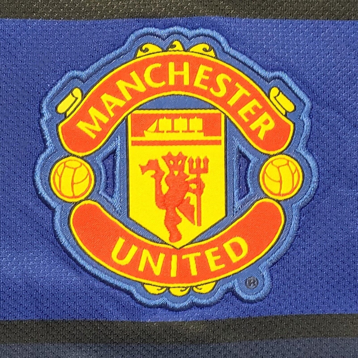 Nike Manchester United FC Blue No.10 Prav Football Shirt Uk Men's Size M