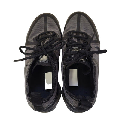 Nike Vapormax 2019 Grey Black Canvas Lace-Up Sports Trainers Girl's Uk Size 4