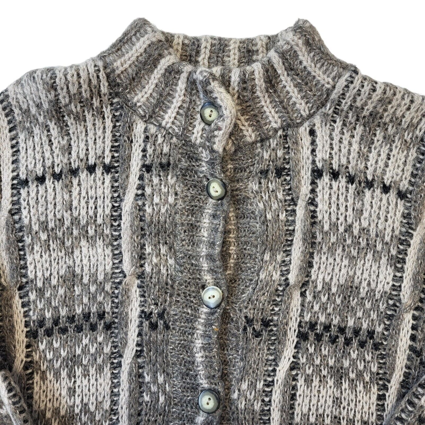 St Michael 80s Vintage Grey Button-Up Cardigan Women's Size 16/18 Eu 46/48