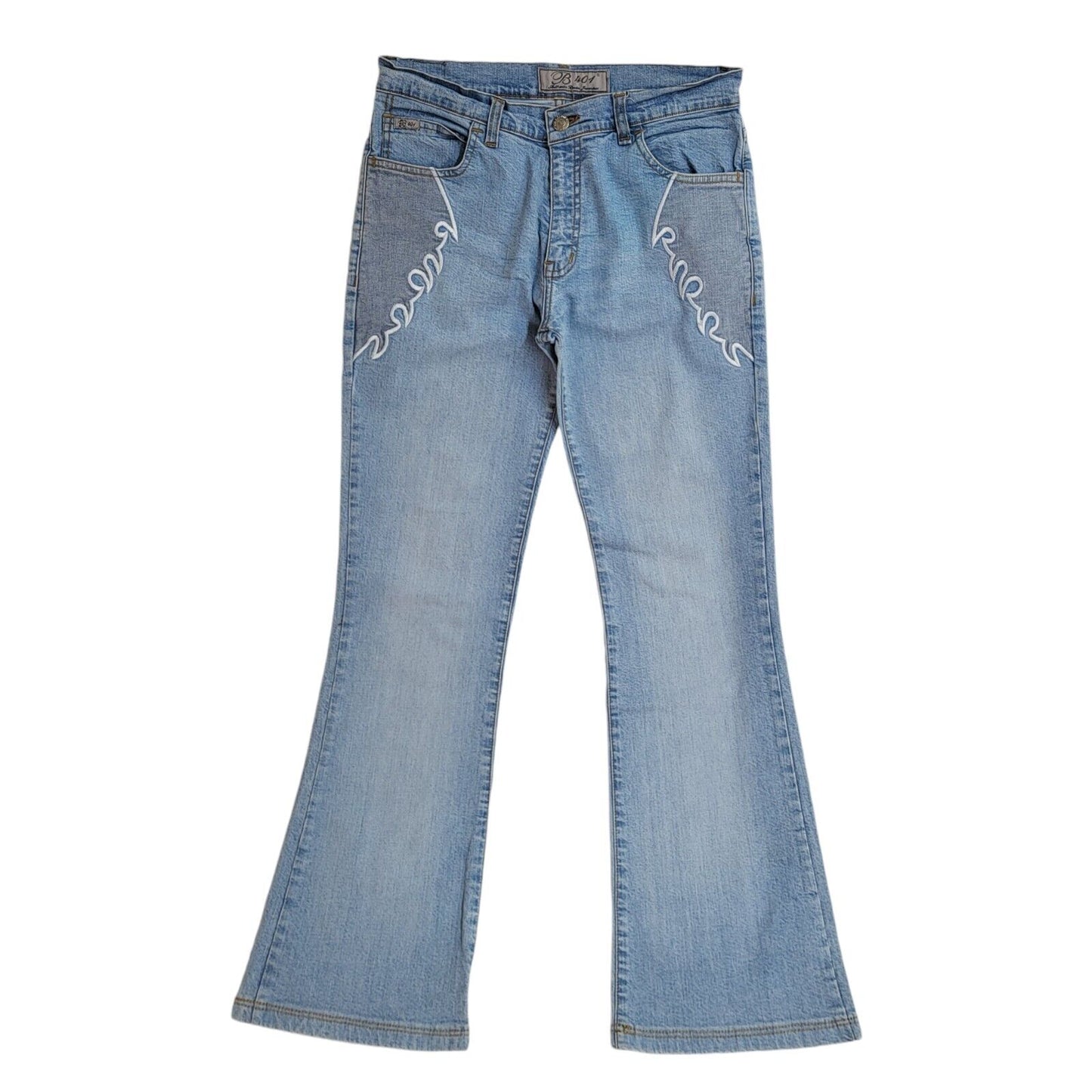B401 Vintage 90s Light Blue Bootcut Denim Jeans Uk Women's Size 12 W30 L31