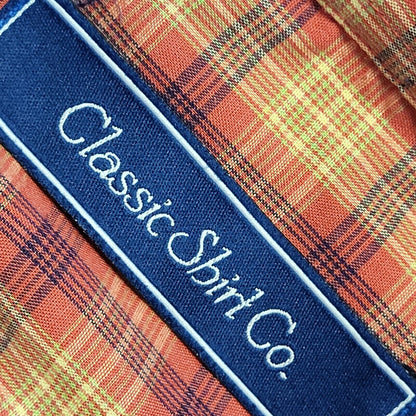 Classic Shirt Co Vintage Y2k Red Check Long Sleeve Shirt Men's UK L
