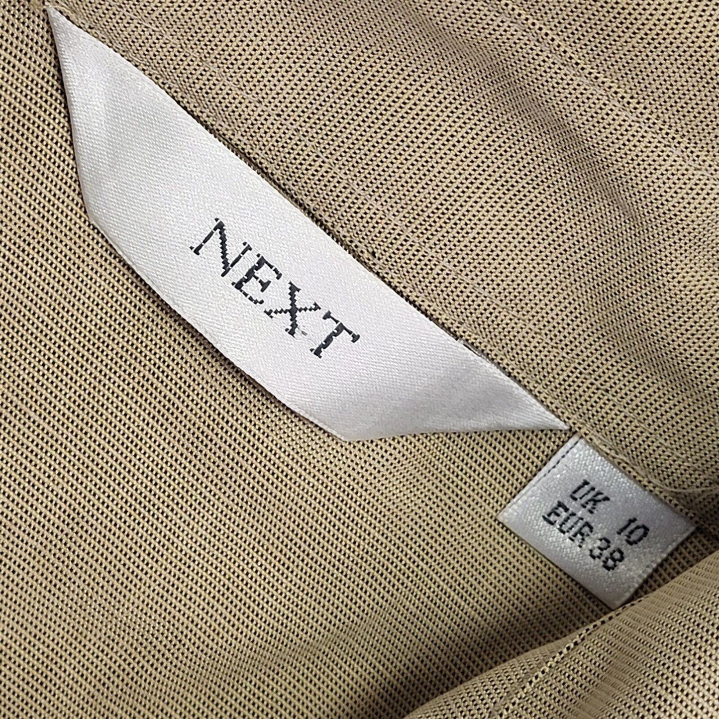 Next 90s Vintage Beige Buttoned Belted Shirt Dress Women's Size M 10