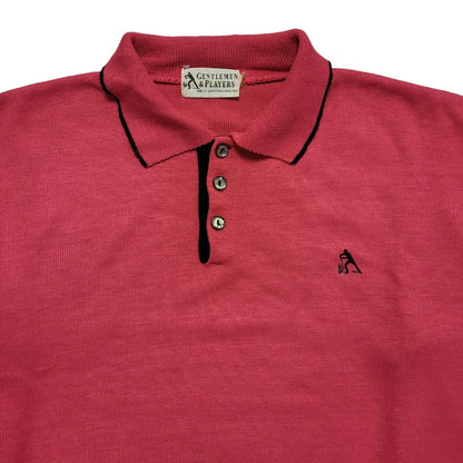 Gentlemen & Players 80s Vintage pink Collared Jumper Uk Men's Size M