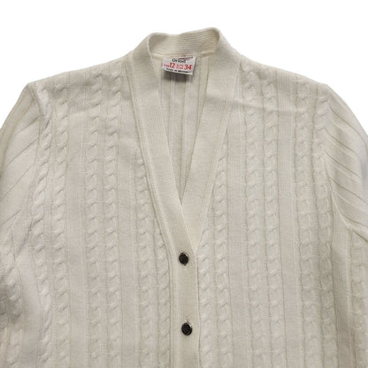 St Michael Vintage White Button Cardigan Uk Women's Size 12