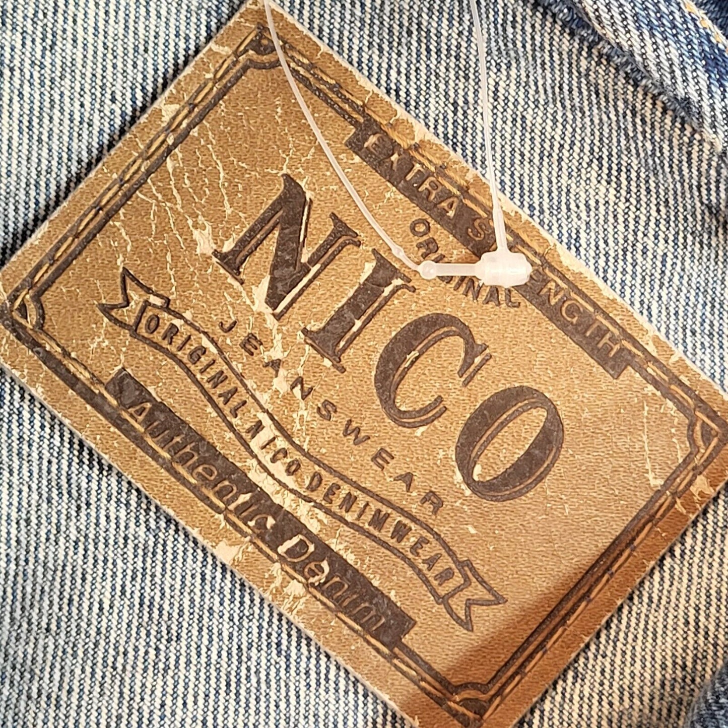 Nico 90s Vintage Mid Blue Button Denim Jacket Uk Men's Size XL
