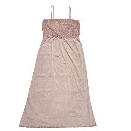 Vintage 70s St Michael Dusty Pink Nightie Nylon Dress Uk Women's Size 14