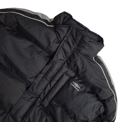 Umbro Y2k Black Zipped Over-sized Sports Jacket Uk Men's Size Large