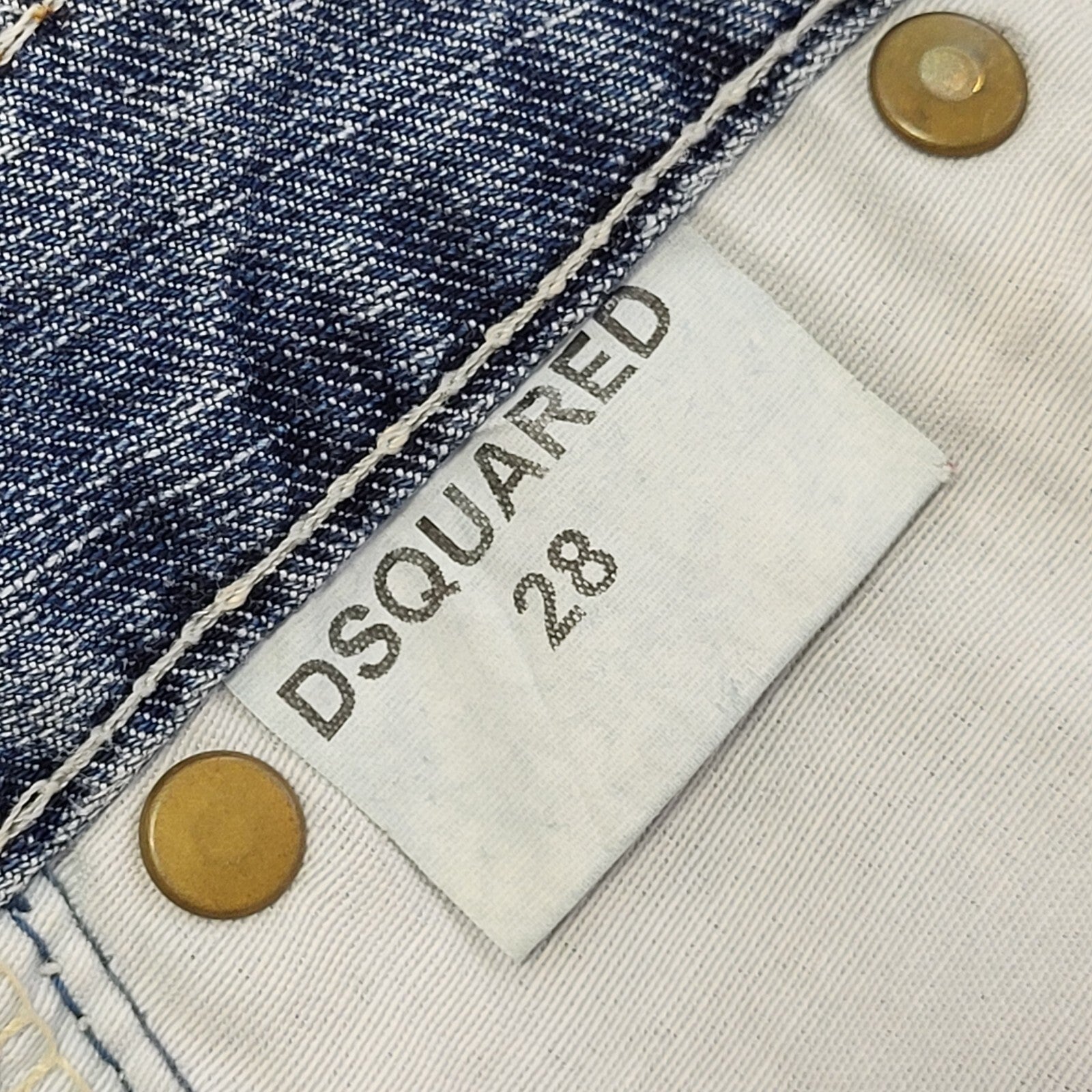 DSquared2 Vintage Y2K  Blue Zipped Denim Shorts Uk Women's Size 10 W28