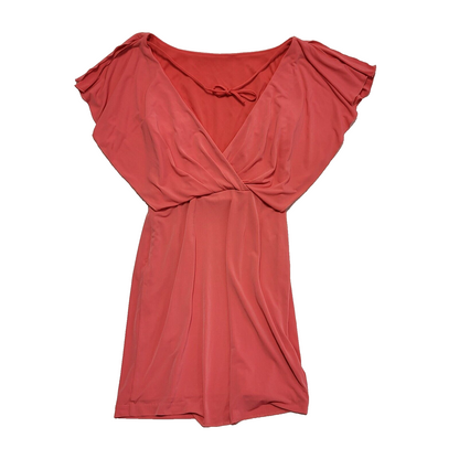 Vintage 90s Pink Winged Sleeve Dress Uk Women's Size 10 W28