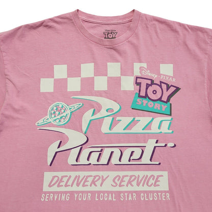 Disney Y2K Pink Toy Story Pizza Planet Short Sleeve T-Shirt Mens Size XL