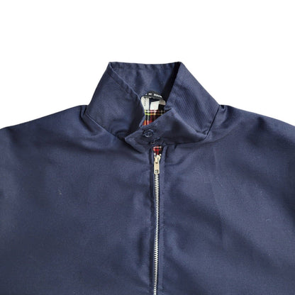 Vintage 90's Navy Blue Full Zip Bomber Jacket UK Men's Size L