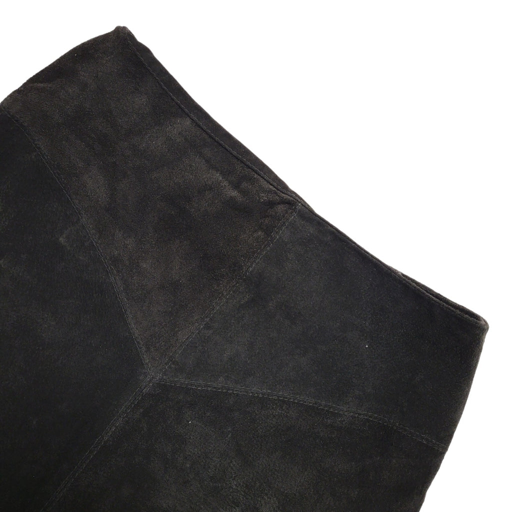 Hippie Shake 80's Vintage Black Suede Skirt Women's Size L W30