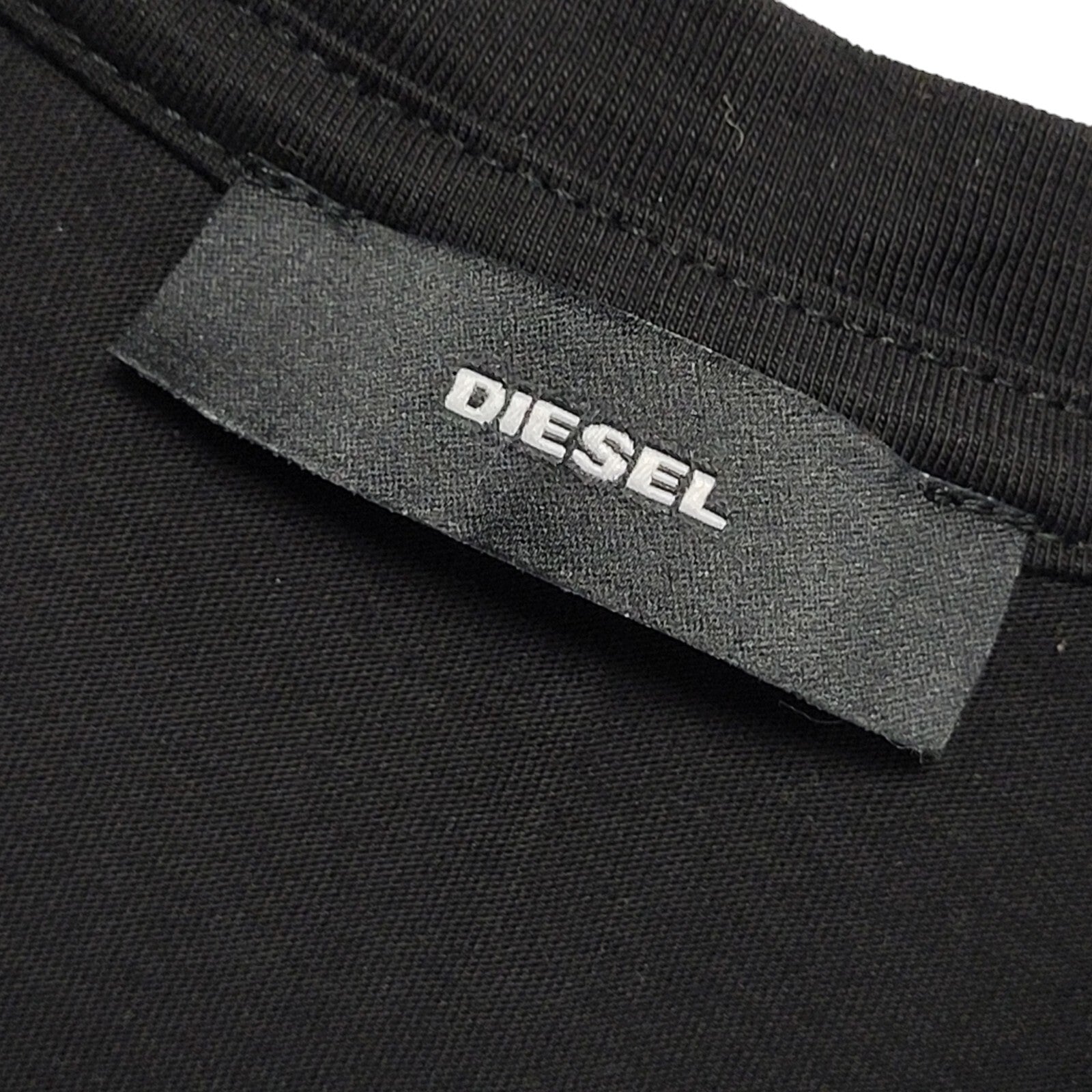 Diesel Black Graphic Print Crew Neck T-Shirt Uk Men's Size XL