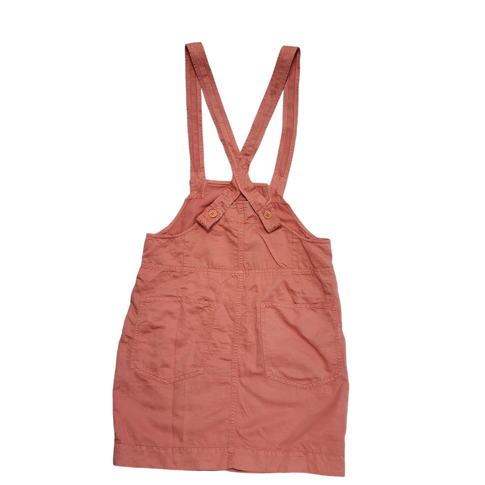 Diesel Pink Denim Mini Dungaree Dress Uk Women's Size Small W26