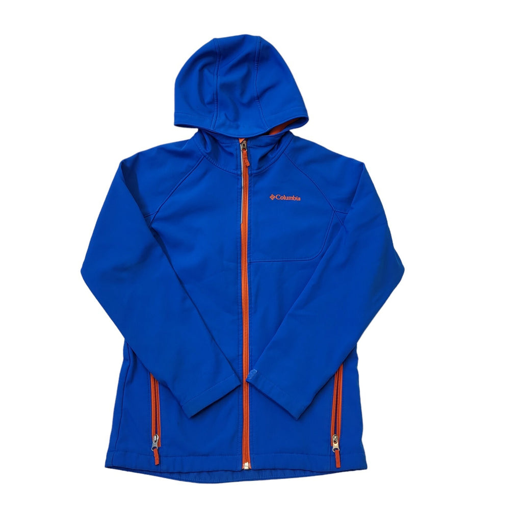Columbia Blue & Orange Fleece Lined Hooded Jacket Women's Size Large