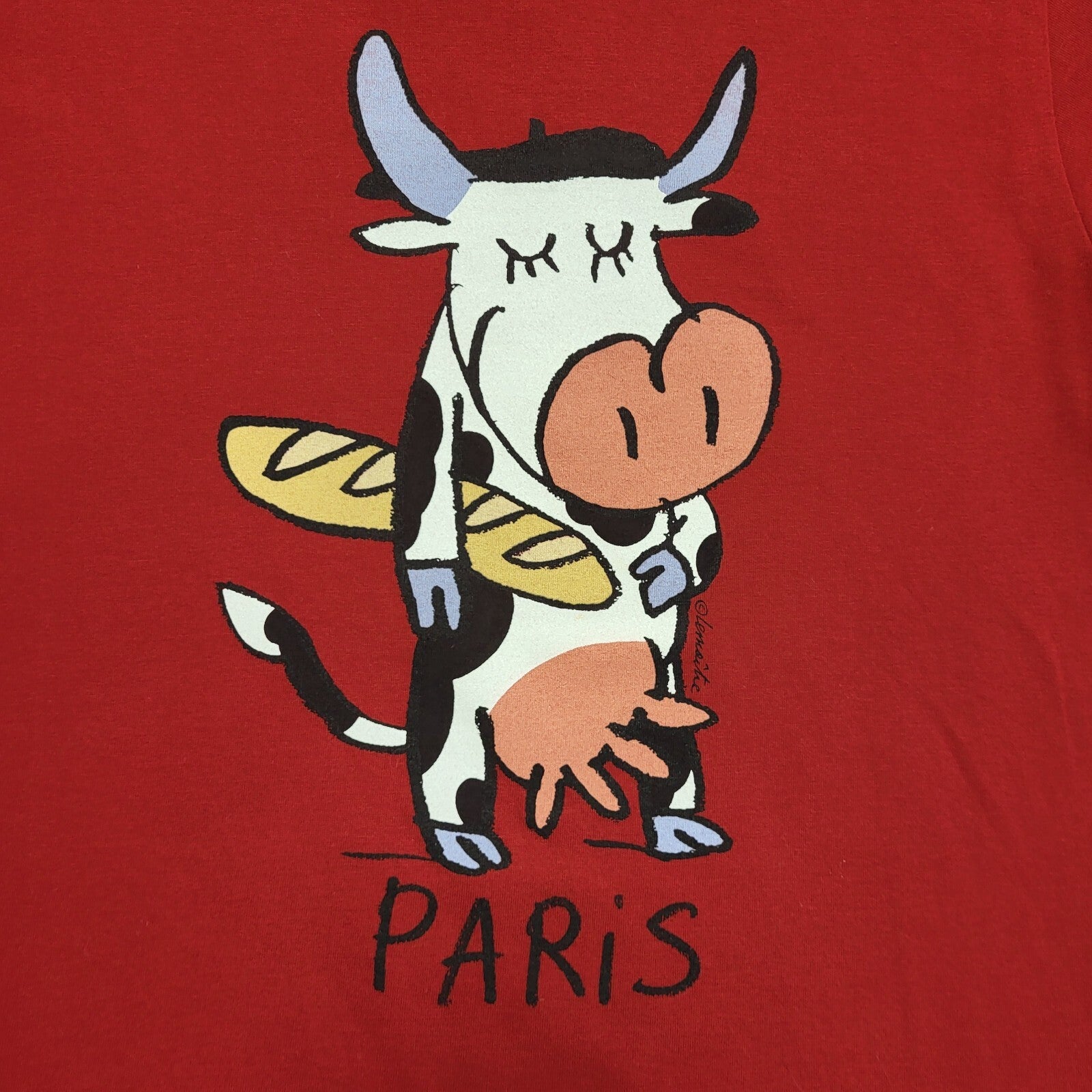 Alma Mater Vintage Y2K Red Cow Print Short Sleeve T-Shirt Womens S