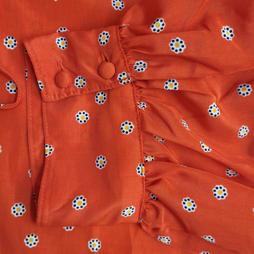 Levi's Blouse Vintage Y2K Dotted Cropped Balloon Sleeve Bnwt Women's Uk 2XL