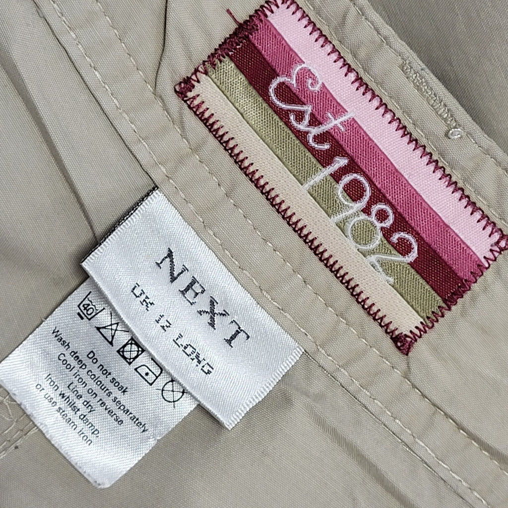 Next Vintage Y2K Beige Straight Leg Trousers Womens Size 12 Long W31 L33