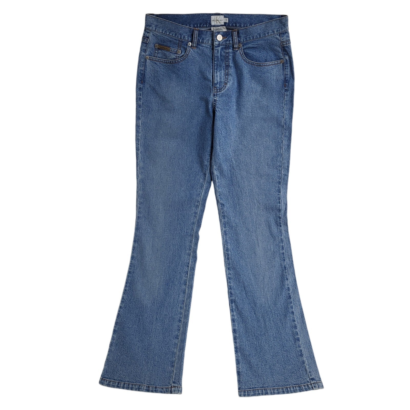 Calvin Klein 90s Mid Blue Bootcut Denim Jeans Uk Women's Size 8 W26 L32