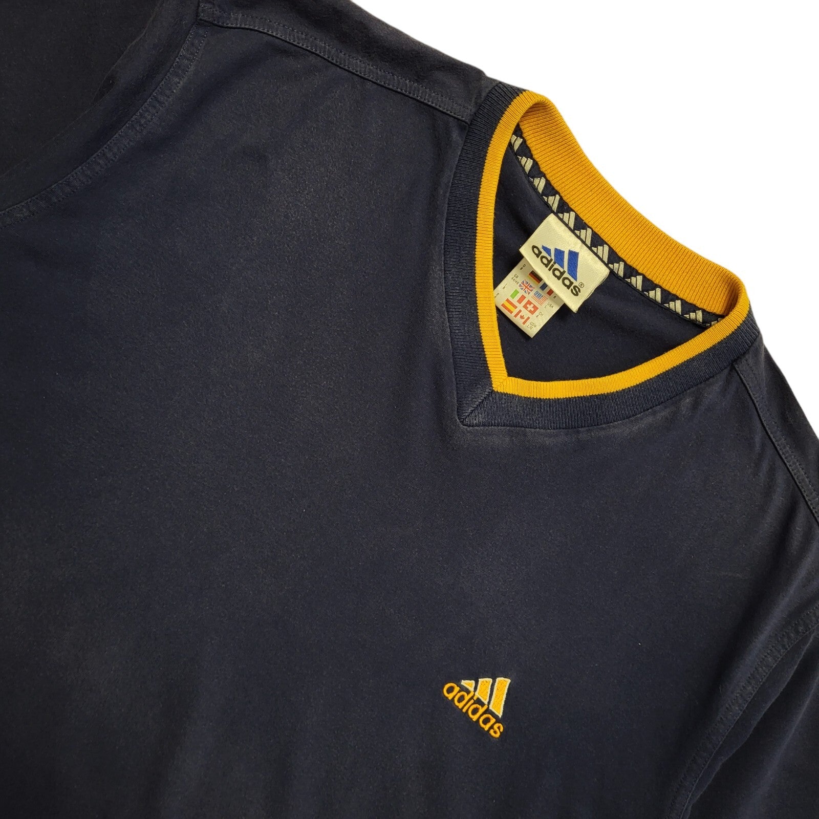 Adidas Vintage 90s  Blue Short Sleeve T-Shirt Mens UK Size XL